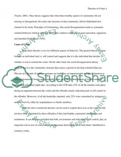Social disorganization theory essay