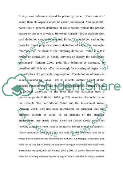 Concept of Value in Corporate Finance