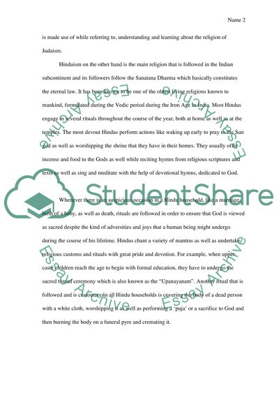 The Similarities and Differences of Judaism and Hinduism