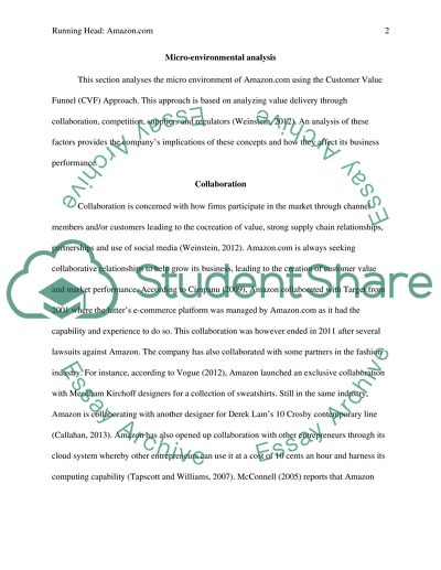 The Microenvironment of Amazon.com