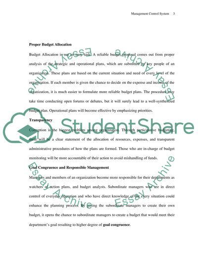 Management Control System