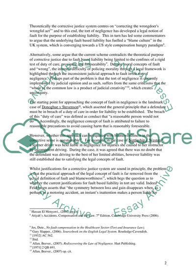 Talk of Blame Culture in Negligence Law