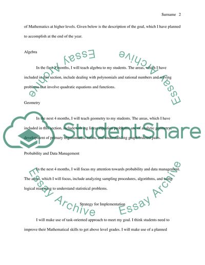 Mathematics Education in Public Schools