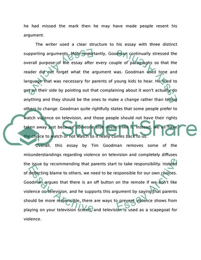 Hate Violence Turn it off by Tim Goodman