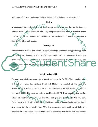Falls during Acute Hospital Stays