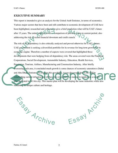 Future of United Arab Emirates