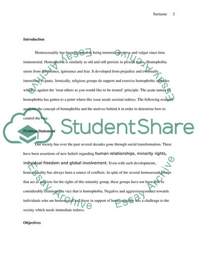 The Concept of Homophobia and its Motives