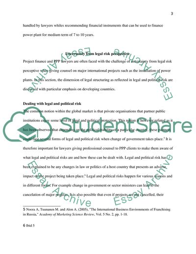 LLM in Project Finance PPP - Risk Mitigation