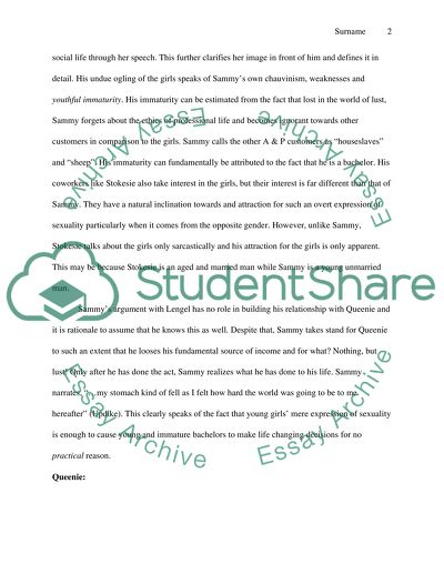 Discuss the notion of age or generational differences with reference to certain characters in A&P