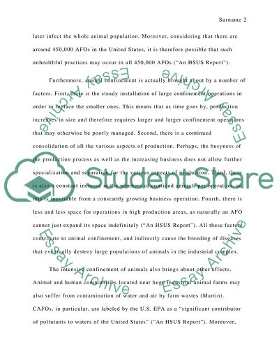 Proposal Argument using a persuasive strategy Topic : Industrial Animal Agriculture in the U.S