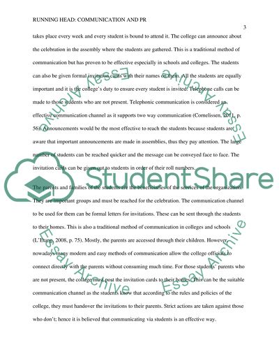 Communicating Effectively. Public Relations campaign and effectiveness of the communication techniques