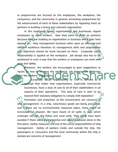 How Have the Social Responsibilities of Ship Management Business Managers Changed over the Years