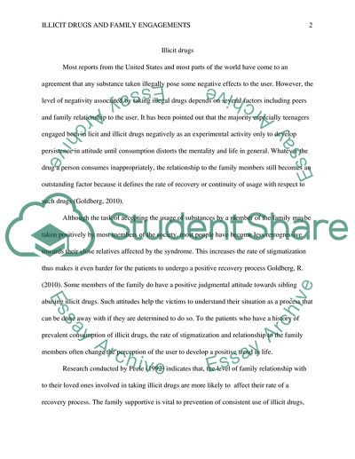 Illicit Drugs and Family Engagements