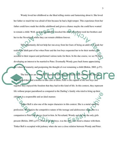 The Childrens Literature Choice Exemplified by the Peter Pan Play