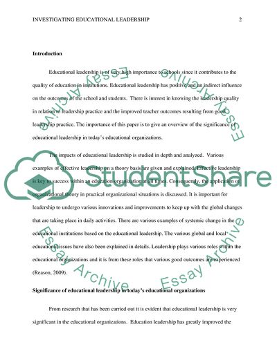 educational leadership essay topics