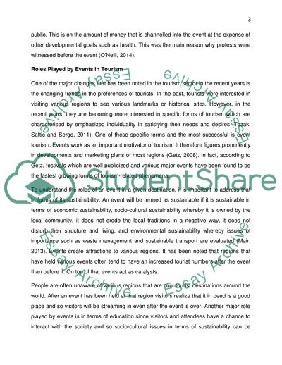 Relationship Between Tourism and Events