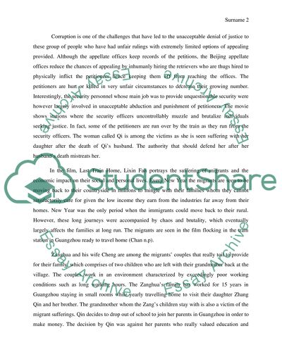 The documentary : Chinese social contradictions and situation