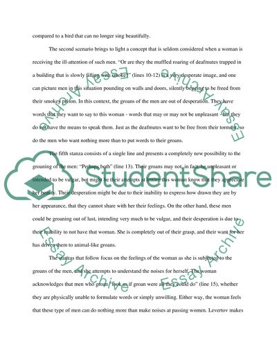 Denise Levertovs Poem the Mutes