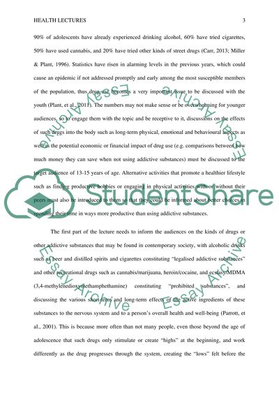 Lectures for local high school health education