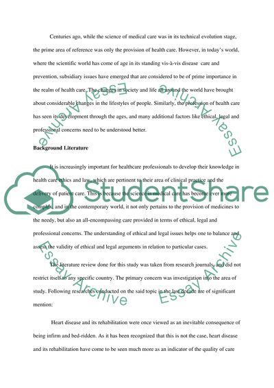 Ethical Issues in Caring for Patients with Cardiac Rehabilitation