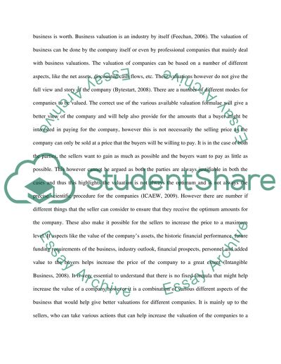 Advanced Corporate Finance - Company Valuation is an art not a Science.