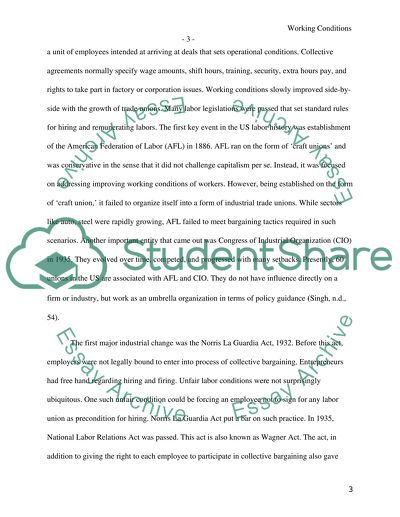 Historical Impact on Working Conditions (HR, Employee Labor and Relations)