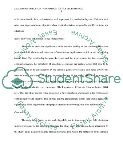 Leadership Skills for the Criminal Justice Professional