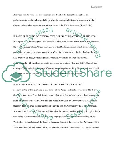 Common Myths of Black Americans and the historical reality