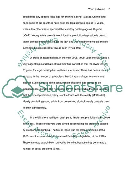 Alcoholic Drinking Age