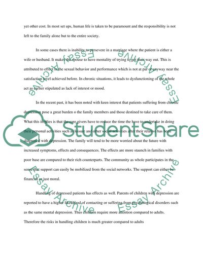 Depression - Family and Community Experience