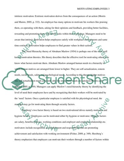 Motivating Employees