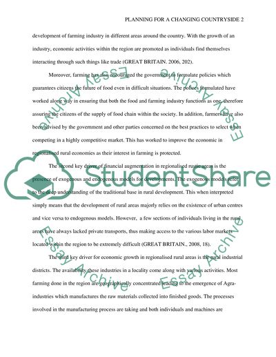 Planning for a Changing Countryside