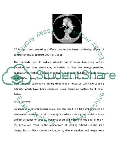 Computed Tomography Physics-Based Artifact