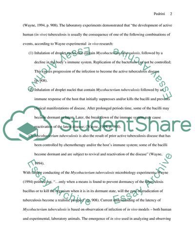 The Dormant State of Tuberculosis