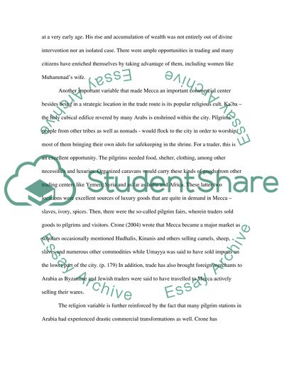 Trading in prophet Mohammed age
