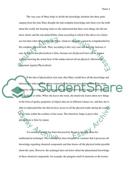 The Knowledge Argument