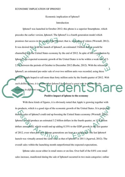 Economic Implications of IPhone5