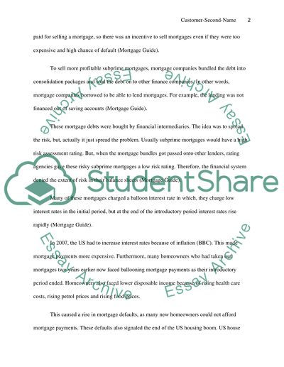Money Crisis 2007-08 in the US