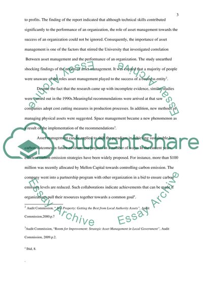 Historical Development of Asset Management