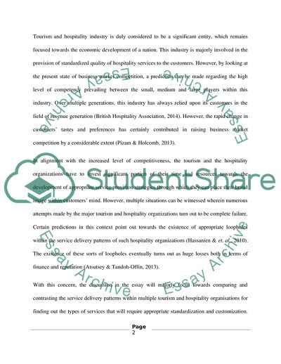 Service Design and Delivery of Commercial Hospitality