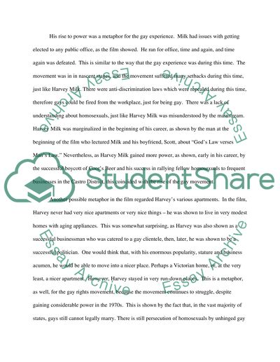 Political/Ideological Issues and Sexuality Issues in the Film Milk