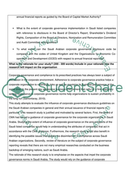 Corporate Governance Disclosure and the Financial Practices