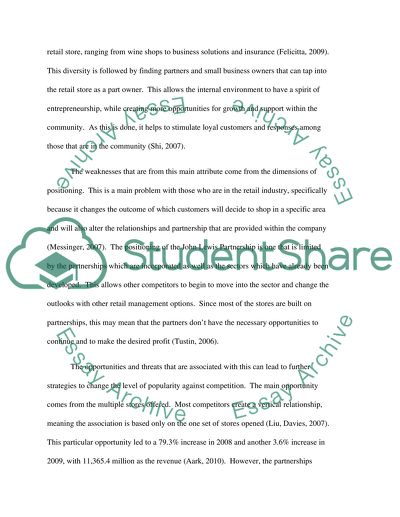Business Analysis of John Lewis Partnership
