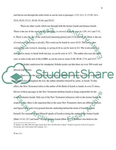 Schools of Thoughts on the Prophetic Book of Isaiah