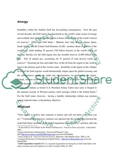 The Arab Gulf States Domestic Stability