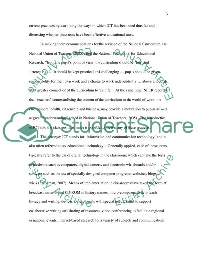 ICT in the National Curriculum