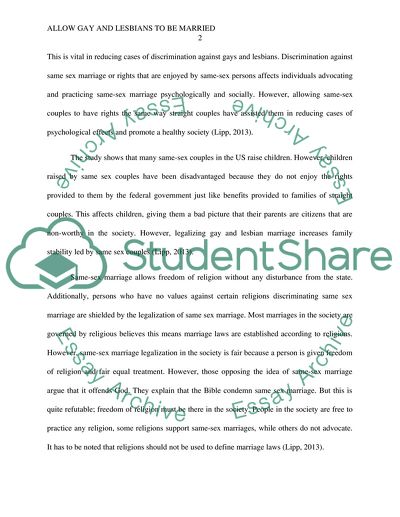 Allow Gay and lesbians to be married