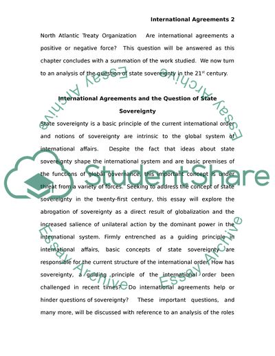 The Effect of International Agreements on Politics