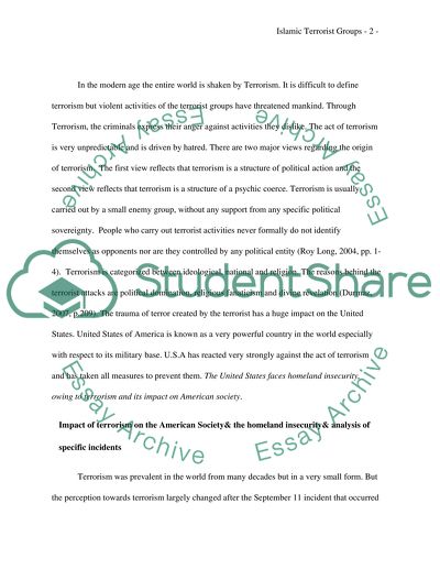 A comparative study of extreme Islamic terrorist groups