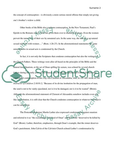 The Churchs View on Contraception